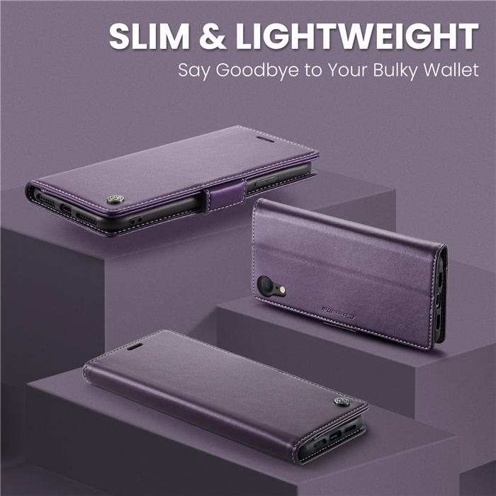 CaseMe iPhone XR Wallet RFID Blocking Magnetic Buckle Case