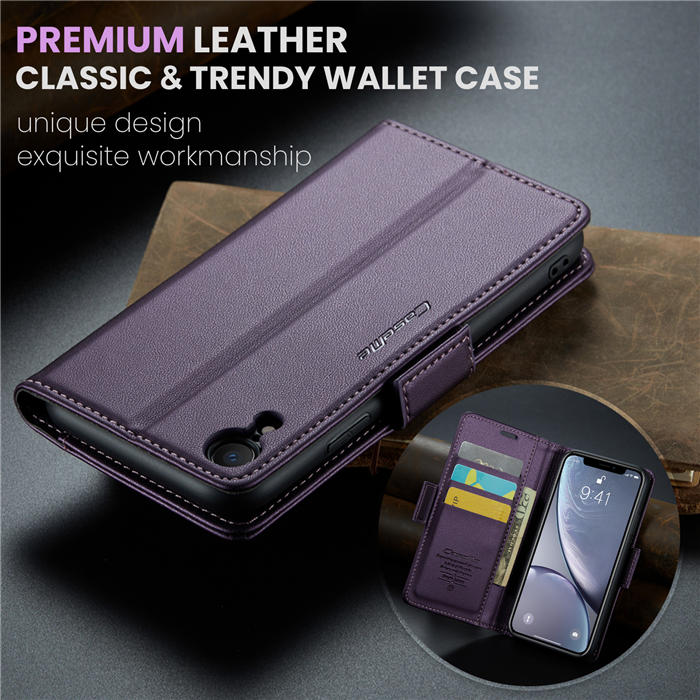 CaseMe iPhone XR Wallet RFID Blocking Magnetic Buckle Case