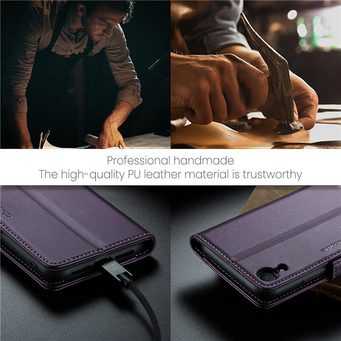 CaseMe iPhone XR Wallet RFID Blocking Magnetic Buckle Case