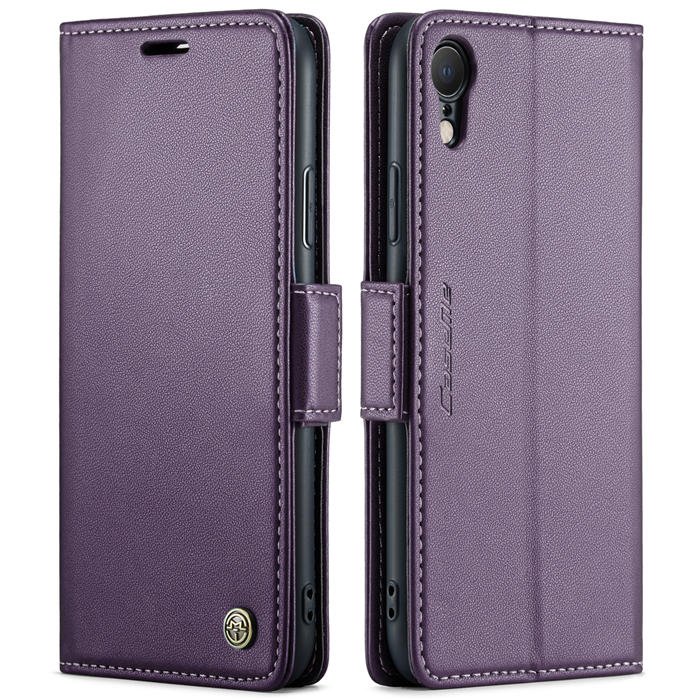 CaseMe iPhone XR Wallet RFID Blocking Magnetic Buckle Case