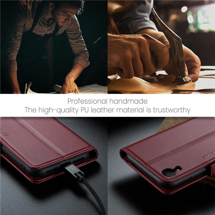 CaseMe iPhone XR Wallet RFID Blocking Magnetic Buckle Case