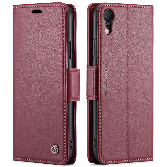 CaseMe iPhone XR Wallet RFID Blocking Magnetic Buckle Case