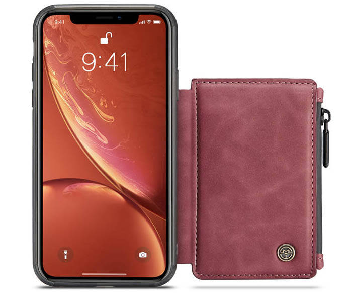 CaseMe iPhone XR Zipper Pocket Card Slots Case