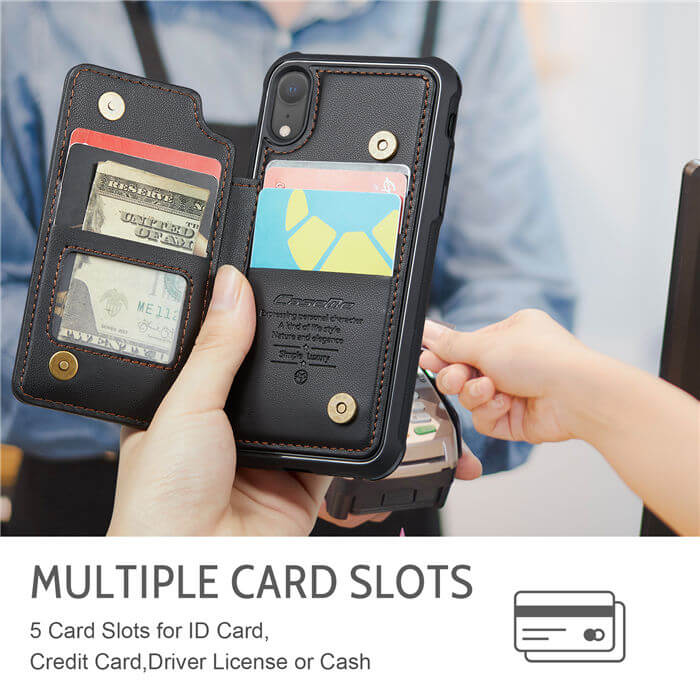 CaseMe iPhone XR RFID Blocking Card Holder Case