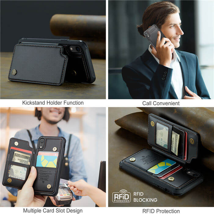 CaseMe iPhone XR RFID Blocking Card Holder Case