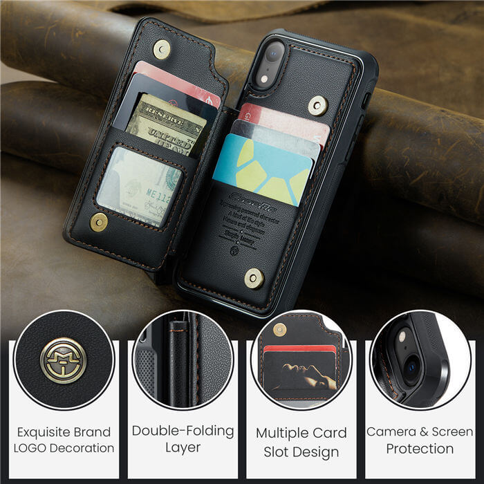 CaseMe iPhone XR RFID Blocking Card Holder Case