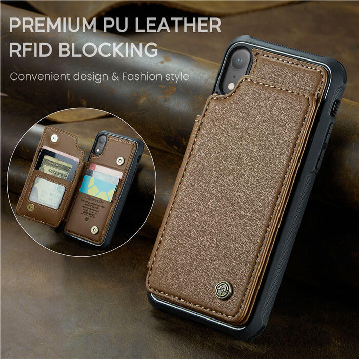 CaseMe iPhone XR RFID Blocking Card Holder Case