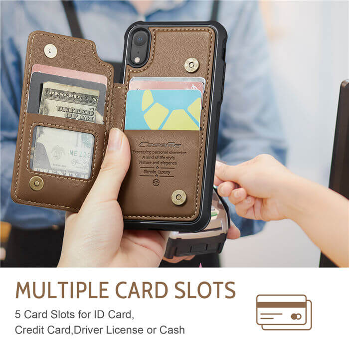 CaseMe iPhone XR RFID Blocking Card Holder Case