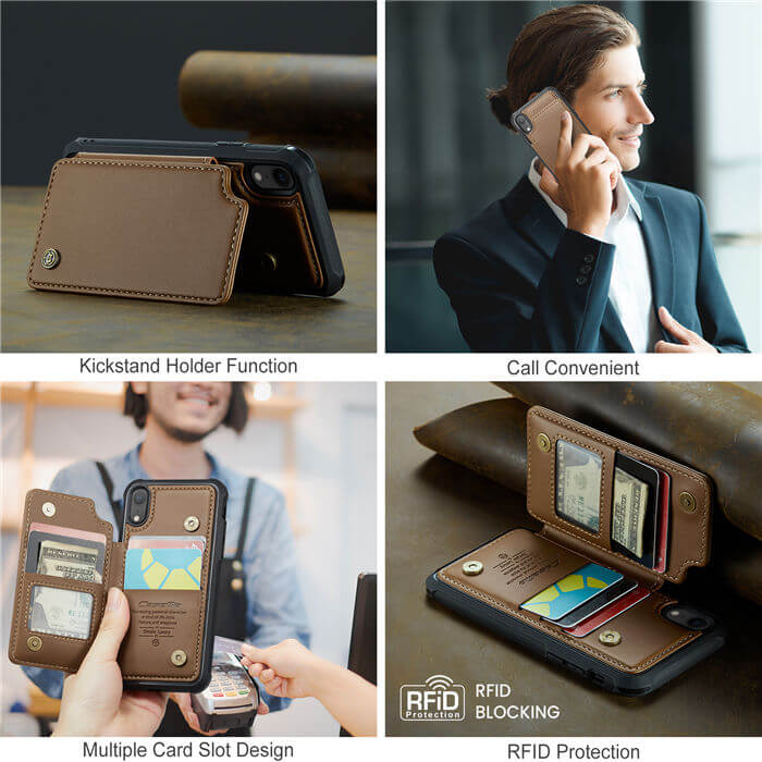 CaseMe iPhone XR RFID Blocking Card Holder Case