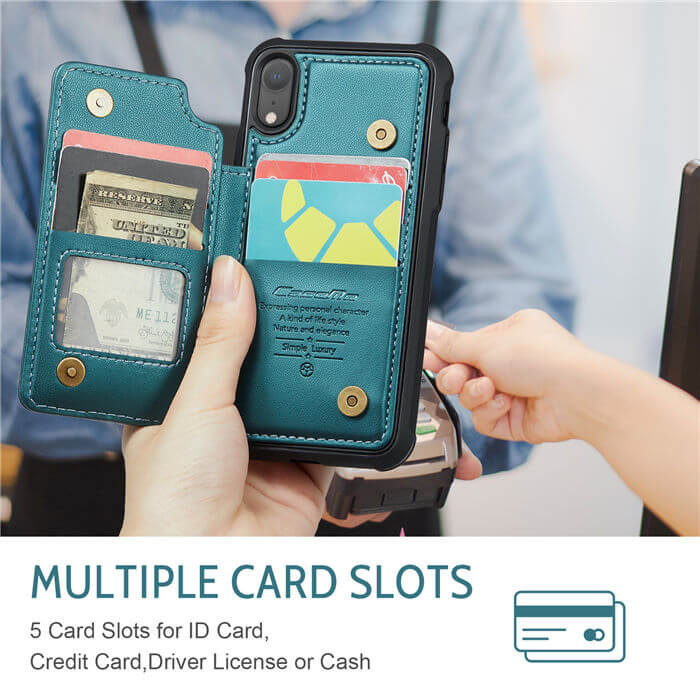 CaseMe iPhone XR RFID Blocking Card Holder Case