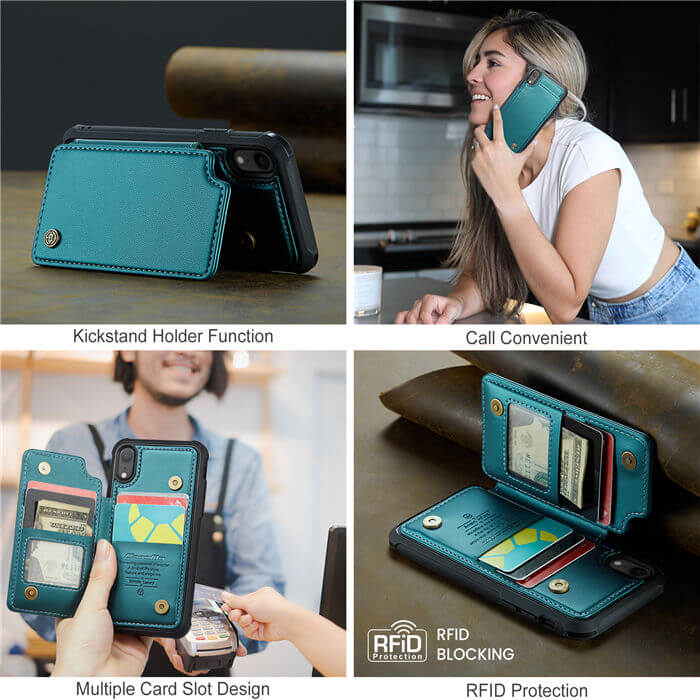 CaseMe iPhone XR RFID Blocking Card Holder Case