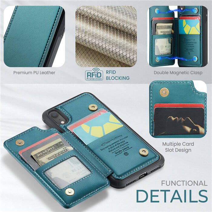 CaseMe iPhone XR RFID Blocking Card Holder Case