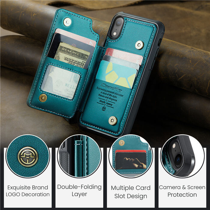 CaseMe iPhone XR RFID Blocking Card Holder Case