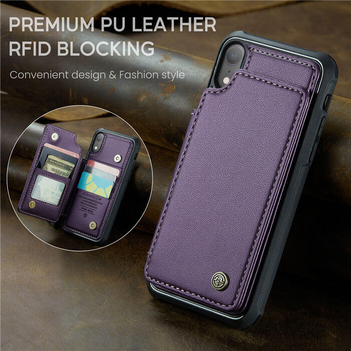 CaseMe iPhone XR RFID Blocking Card Holder Case