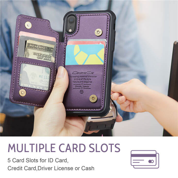 CaseMe iPhone XR RFID Blocking Card Holder Case