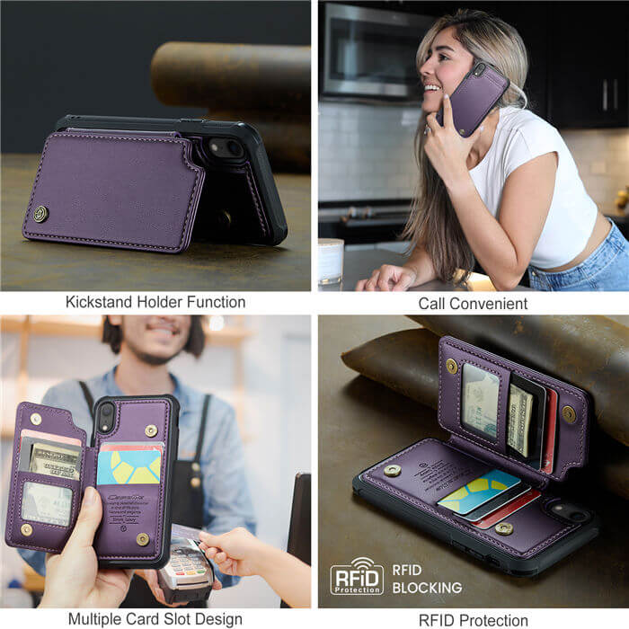 CaseMe iPhone XR RFID Blocking Card Holder Case