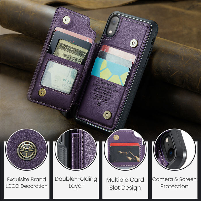 CaseMe iPhone XR RFID Blocking Card Holder Case