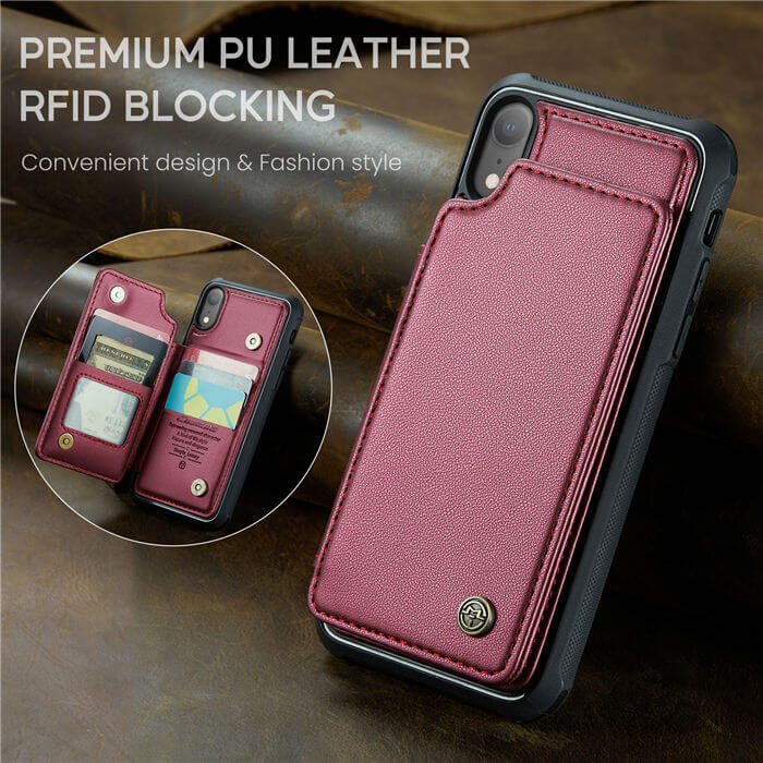 CaseMe iPhone XR RFID Blocking Card Holder Case