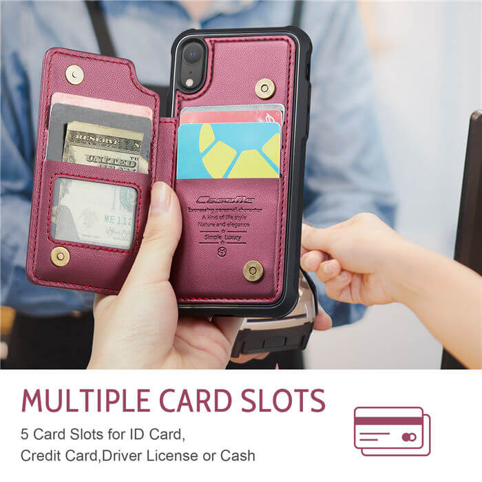 CaseMe iPhone XR RFID Blocking Card Holder Case