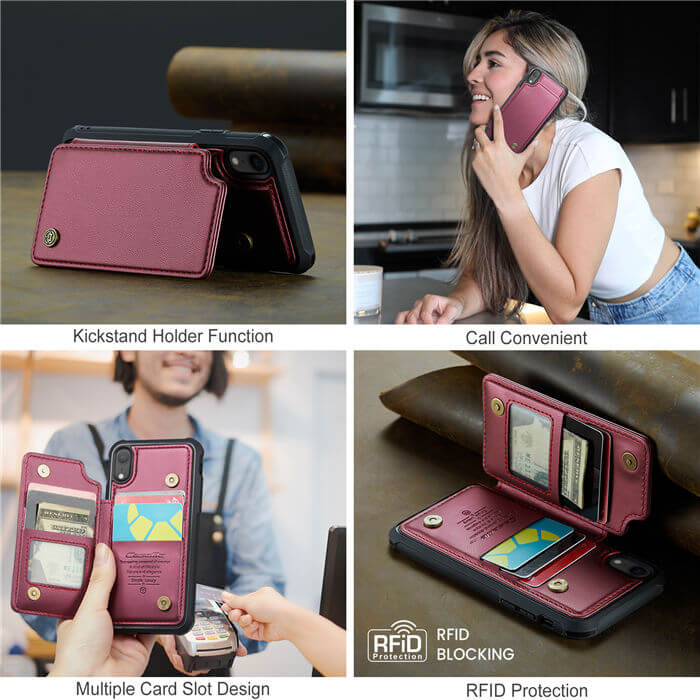 CaseMe iPhone XR RFID Blocking Card Holder Case