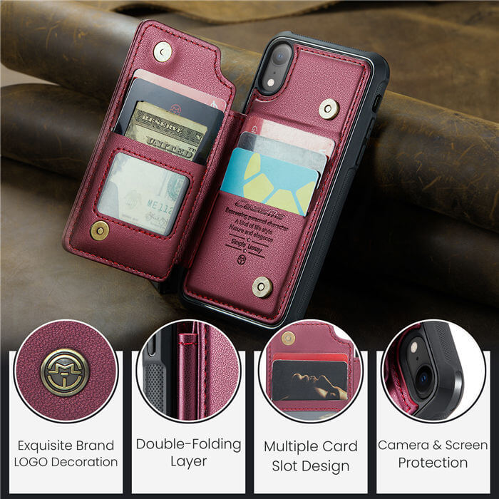 CaseMe iPhone XR RFID Blocking Card Holder Case