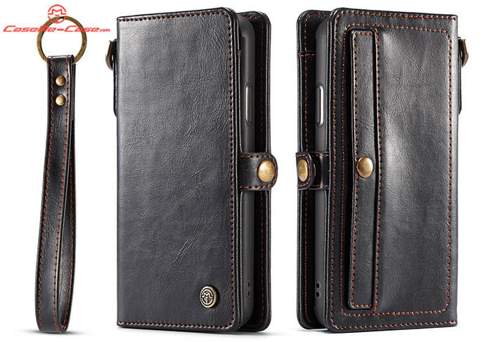 CaseMe iPhone XR Wallet Magnetic Detachable 2 in 1 Case With Wrist Strap