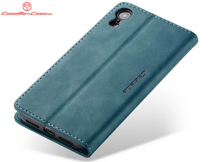 CaseMe iPhone XR Retro Wallet Kickstand Magnetic Flip Leather Case