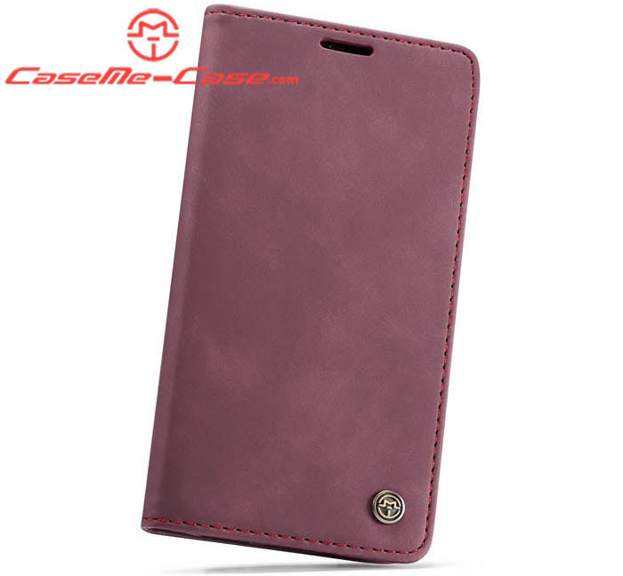 CaseMe iPhone XR Retro Wallet Kickstand Magnetic Flip Leather Case