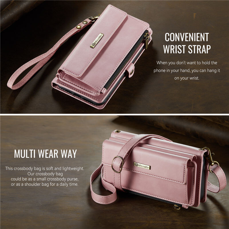 CaseMe iPhone XS Max Wallet Case – RFID Blocking, 9 Card Slots, Crossbody Strap & Wireless Charging