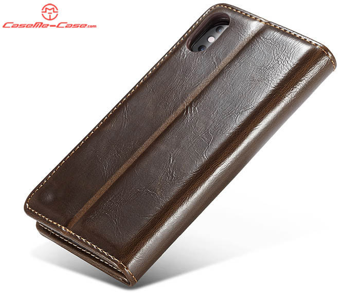 CaseMe iPhone XS Wallet Magnetic Flip Stand Leather Case