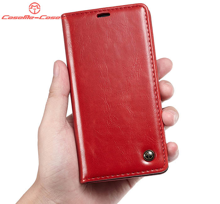 CaseMe iPhone XS Wallet Magnetic Flip Stand Leather Case