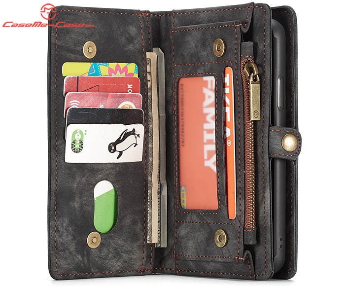 CaseMe iPhone XS Max Zipper Wallet Magnetic Detachable 2 in 1 Folio Case