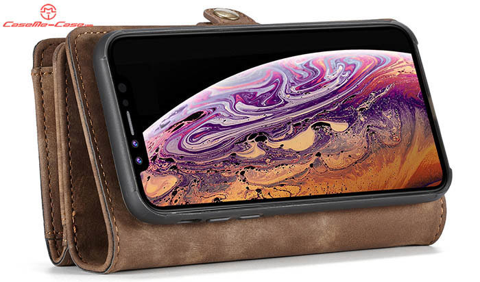 CaseMe iPhone XS Max Zipper Wallet Magnetic Detachable 2 in 1 Folio Case