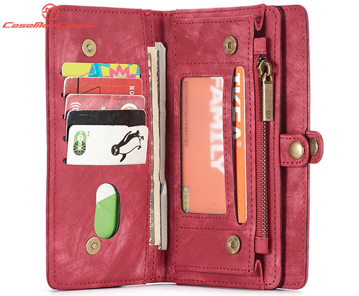 CaseMe iPhone XS Max Zipper Wallet Magnetic Detachable 2 in 1 Folio Case